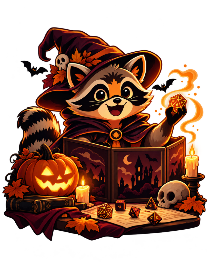 Mascotte Halloweek di AcademyGDR al tavolo da gioco
